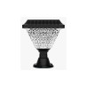 Lampa solarna LED czarna z przezroczystym kloszem do montażu na słupkach i balustradach