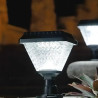 Lampa solarna LED czarna z przezroczystym kloszem do montażu na słupkach i balustradach