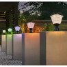 Lampa solarna LED czarna z przezroczystym kloszem do montażu na słupkach i balustradach