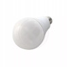 Żarówka LED 24W E27 o neutralnej barwie światła na białym tle obok opakowania
