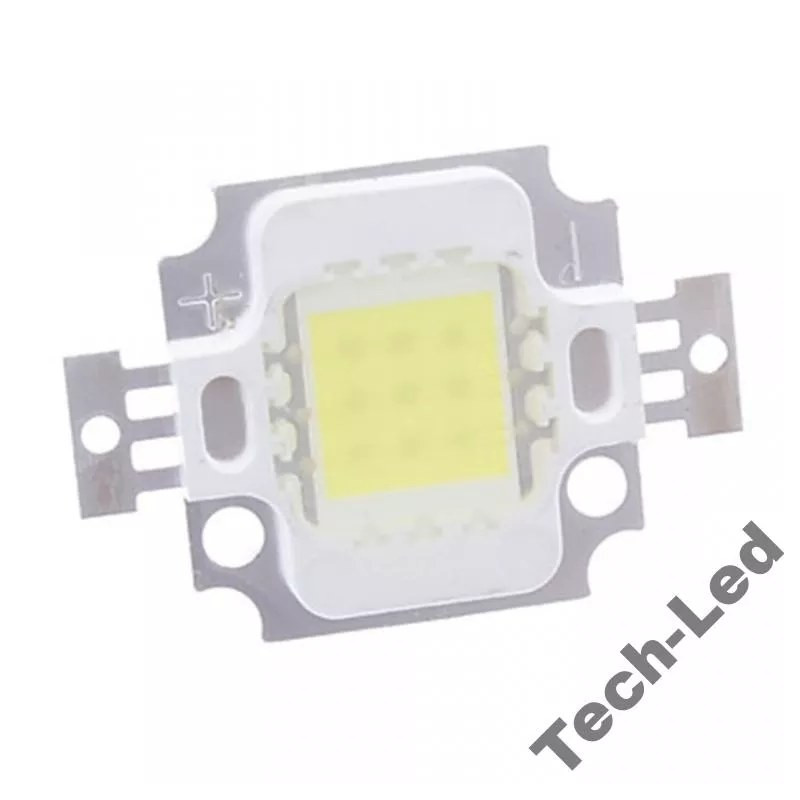Moduł LED COB 10 W z pastą termiczną, widoczna płytka i chip LED