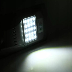 Czarna latarnia solarna 20W z panelem solarnym i czujnikiem ruchu z mocowaniem ściennym
