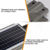 Czarna latarnia solarna 20W z panelem solarnym i czujnikiem ruchu z mocowaniem ściennym