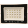 czarny panel LED 50W z białym wnętrzem, metalowym uchwytem i symbolami IP66, 50W na froncie