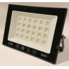 czarny panel LED 50W z białym wnętrzem, metalowym uchwytem i symbolami IP66, 50W na froncie