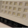 czarny panel LED 50W z białym wnętrzem, metalowym uchwytem i symbolami IP66, 50W na froncie