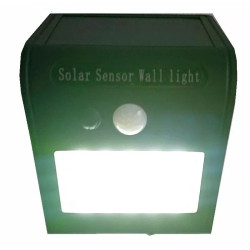 czarny kinkiet solarny z panelem LED i czujnikiem ruchu do montażu na ścianę
