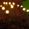 Zestaw dwóch lamp solarnych z 8 kulkami LED na elastycznych ramionach, białe zimne światło