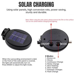 Zestaw dwóch lamp solarnych z 8 kulkami LED na elastycznych ramionach, białe zimne światło