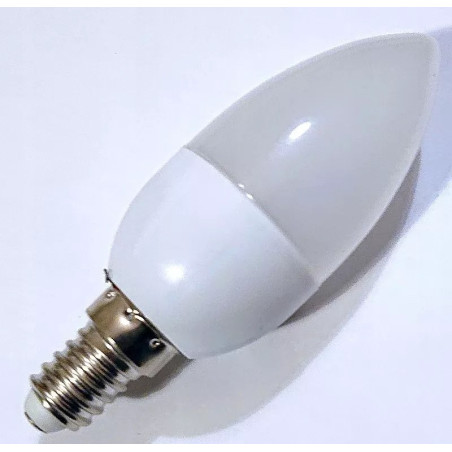 Żarówka świecowa LED z gwintem E14 w białej obudowie