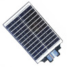 Czarna latarnia solarna LED z sześcioma panelami LED, czujnikiem ruchu i pilotem