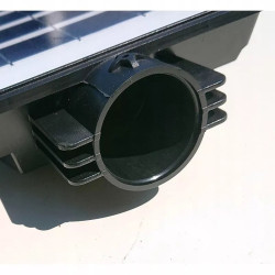 Czarna latarnia solarna LED 300W z podwójnym panelem i pilotem