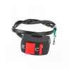 Halogen motocyklowy U3 srebrny z niebieskim ringiem LED i uchwytem montażowym