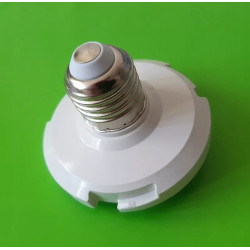 Biały żyrandol LED z wbudowanym głośnikiem Bluetooth, okrągły kształt, świecący
