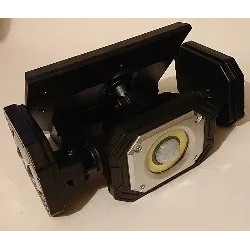 Ścienna czarna lampa solarna z panelem solarnym i trzema modułami LED