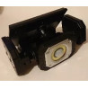 Ścienna czarna lampa solarna z panelem solarnym i trzema modułami LED