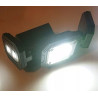Ścienna czarna lampa solarna z panelem solarnym i trzema modułami LED