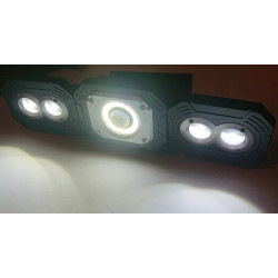 Ścienna czarna lampa solarna z panelem solarnym i trzema modułami LED