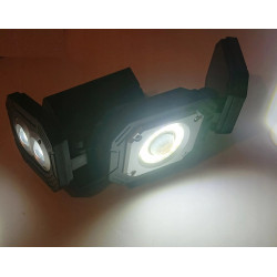 Ścienna czarna lampa solarna z panelem solarnym i trzema modułami LED