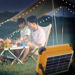 Przenośna lampa LED 20W z panelem solarnym, magnesami i haczykiem