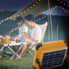 Przenośna lampa LED 20W z panelem solarnym, magnesami i haczykiem