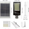 Latarnia solarna uliczna z panelem solarnym i lampą LED zamocowana na słupie