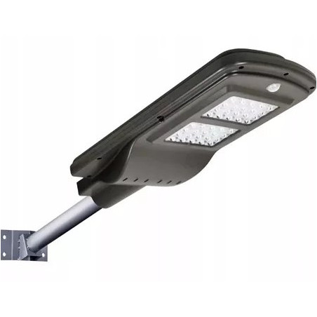 Latarnia solarna 40W z czujnikami ruchu i zmierzchu, montowana na ścianie, czarna obudowa