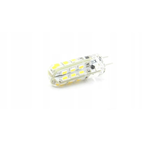 Żarówka LED z trzonkiem GU-4, 24 diody SMD w przezroczystej obudowie