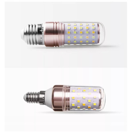 Żarówka LED Corn 16 W z gwintem E-14, transparentna osłona, miedziany element obudowy
