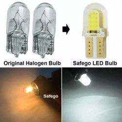 Mała żarówka LED T10 W5W o mocy 3 W z przezroczystą silikonową obudową