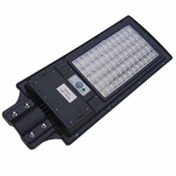 czarna latarnia solarna LED 1000W z panelem solarnym i czujnikiem ruchu