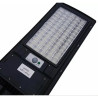 czarna latarnia solarna LED 1000W z panelem solarnym i czujnikiem ruchu
