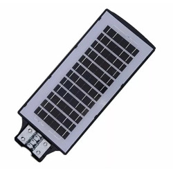 czarna latarnia solarna LED 1000W z panelem solarnym i czujnikiem ruchu
