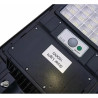 czarna latarnia solarna LED 1000W z panelem solarnym i czujnikiem ruchu