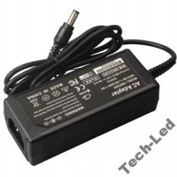 Czarny zasilacz 12V DC 5A 48W z przewodem i wtykiem do instalacji LED