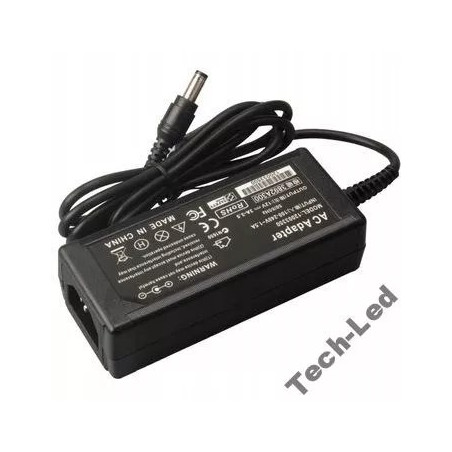 Czarny zasilacz 12V DC 5A 48W z przewodem i wtykiem do instalacji LED