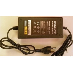 Czarny zasilacz 12V DC 5A 48W z przewodem i wtykiem do instalacji LED