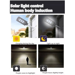 Latarnia solarna 40W z podwójnym panelem LED i mocowaniem ściennym