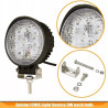 Halogen roboczy LED 27W z regulowanym uchwytem i aluminiową obudową