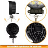 Halogen roboczy LED 27W z regulowanym uchwytem i aluminiową obudową