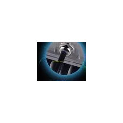 Czarny halogen LED z czujnikiem ruchu i aluminiową obudową