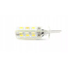Żarówka LED z trzonkiem GU-4, 24 żółte diody SMD, przezroczysta obudowa
