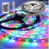 Zestaw taśmy LED RGB 3528 wraz z zasilaczem i pilotem do sterowania kolorami