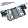 czarna lampa solarna LED 360 diod z pilotem i mocowaniem na rurę