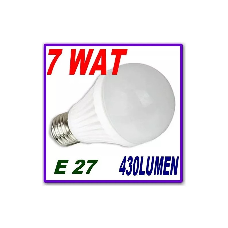 biała żarówka LED z gwintem E27 i matową kloszem