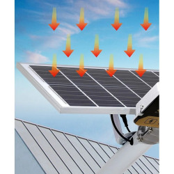Latarnia solarna LED 1800W z panelem słonecznym i mocowaniem na ścianę