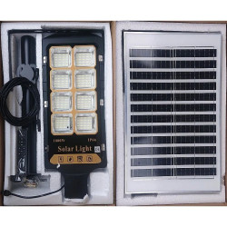 Latarnia solarna LED 1800W z panelem słonecznym i mocowaniem na ścianę