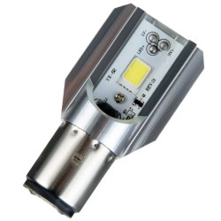 Żarówka LED z aluminiową obudową i trzonkiem BA20D do motocykla