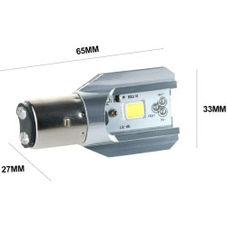 Żarówka LED z aluminiową obudową i trzonkiem BA20D do motocykla