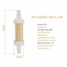Żarnik LED R7S 12W o długości 118mm z zimną barwą światła 6000K